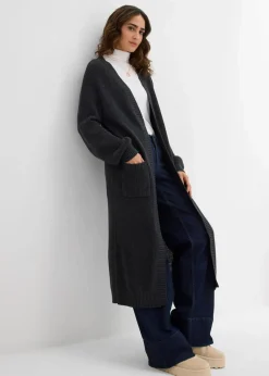 Damen bonprix Bekleidung·Umstandsmode|Strickmode|Longstrickjacke mit überschnittener Schulter