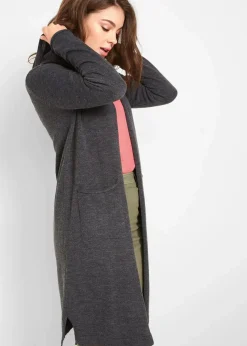 Damen bonprix Bekleidung·Umstandsmode|Bekleidung·Jeans|Longstrickjacke mit Kapuze