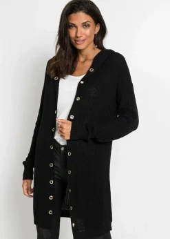 Damen bonprix Bekleidung·Umstandsmode|Bekleidung·Jeans|Longstrickjacke mit Kapuze