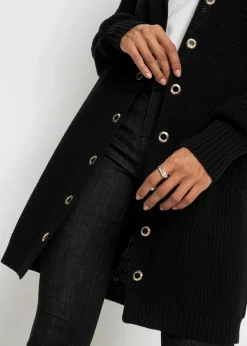 Damen bonprix Bekleidung·Umstandsmode|Bekleidung·Jeans|Longstrickjacke mit Kapuze