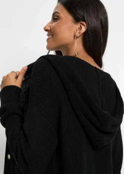Damen bonprix Bekleidung·Umstandsmode|Bekleidung·Jeans|Longstrickjacke mit Kapuze