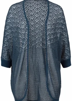 Discount Longstrickjacke mit Lochmuster Damen Pullover & Strickjacken|Strickmode
