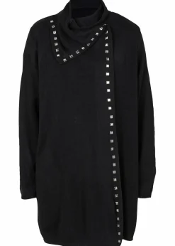 Damen bonprix Bekleidung·Umstandsmode|Bekleidung·Jeans|Longstrickjacke mit Nietendetails