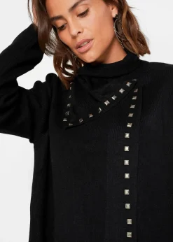 Damen bonprix Bekleidung·Umstandsmode|Bekleidung·Jeans|Longstrickjacke mit Nietendetails