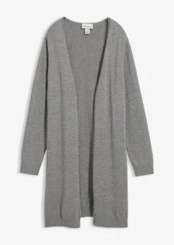 Online Longstrickjacke mit Rollkanten Damen Strickmode|Pullover & Strickjacken