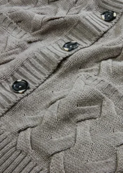 Discount Longstrickjacke mit Schalkragen und Zopfmuster Damen Bekleidung·Umstandsmode|Pullover & Strickjacken