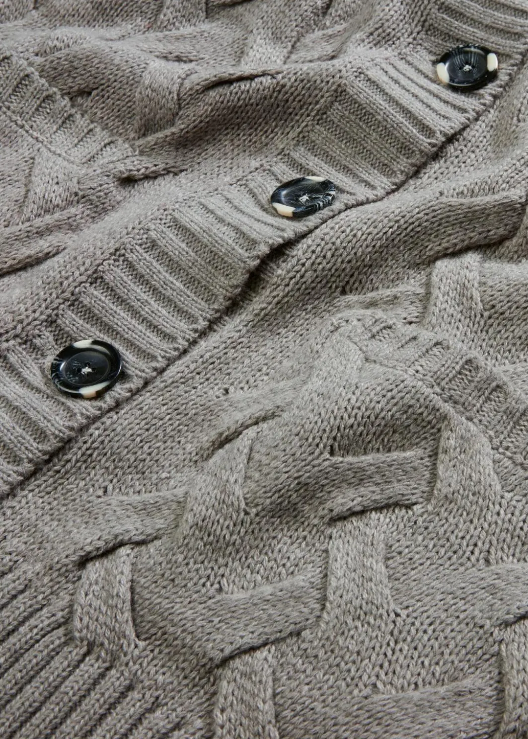 Discount Longstrickjacke mit Schalkragen und Zopfmuster Damen Bekleidung·Umstandsmode|Pullover & Strickjacken