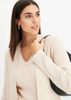 Outlet Longstrickjacke mit Viskose Damen Pullover & Strickjacken|Strickmode