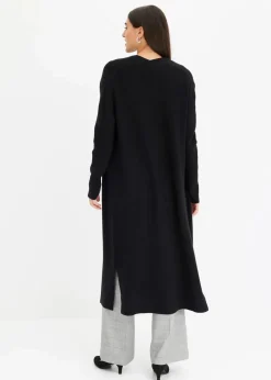 Damen bonprix Pullover & Strickjacken|Strickmode|Longstrickjacke mit Viskose