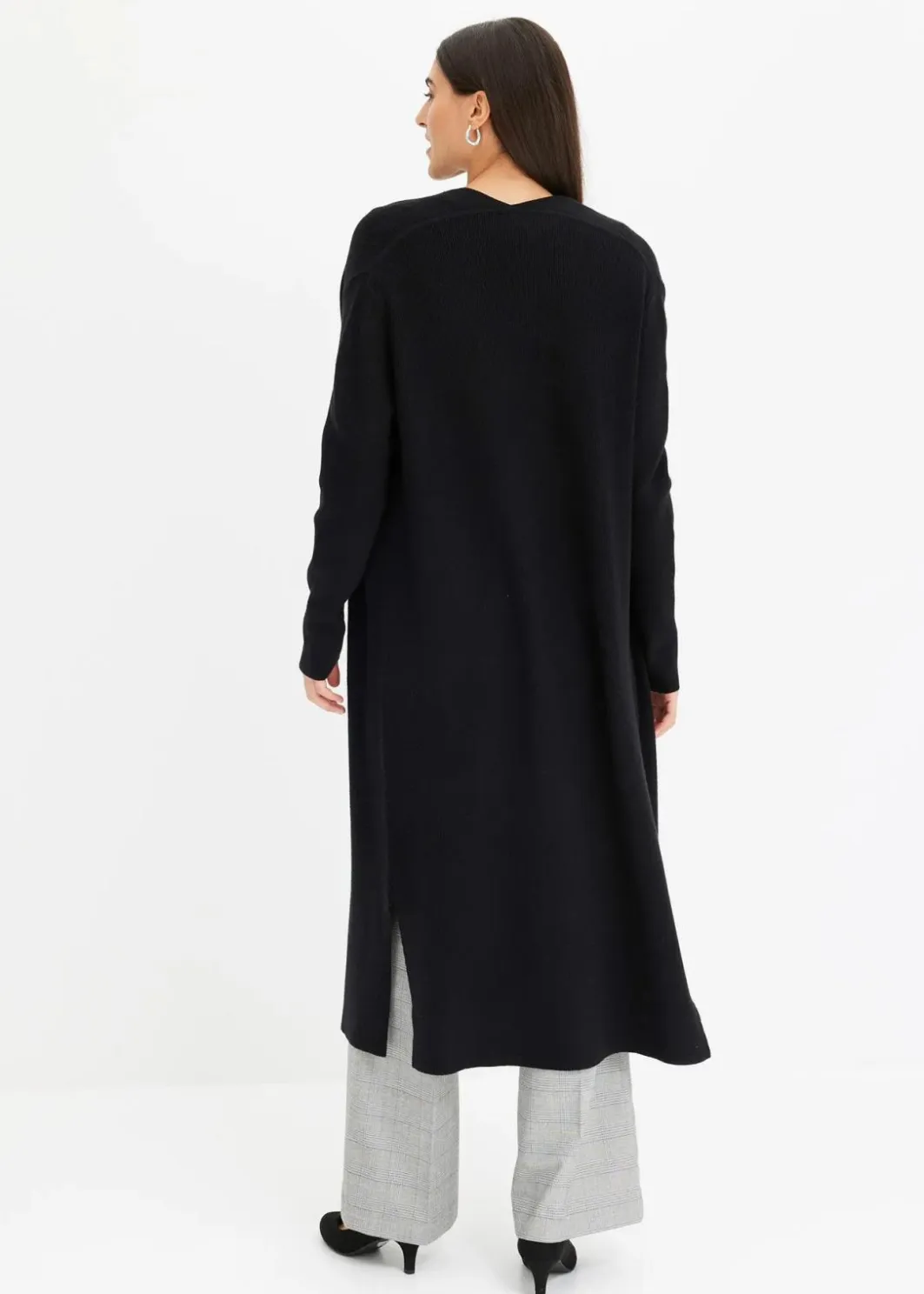 Damen bonprix Pullover & Strickjacken|Strickmode|Longstrickjacke mit Viskose