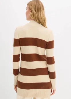 Damen bonprix Pullover & Strickjacken|Basics|Long-Strickpullover