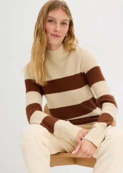 Damen bonprix Pullover & Strickjacken|Basics|Long-Strickpullover