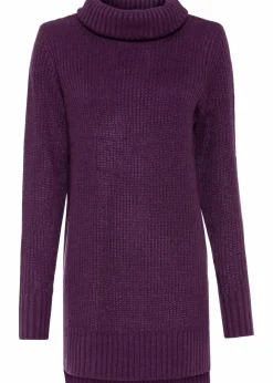 Damen bonprix Strickmode|Pullover & Strickjacken|Long-Strickpullover