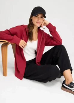 Damen bonprix Sweat|Basics|Long-Sweatjacke