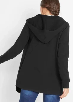 Damen bonprix Bekleidung·Blusen & Tuniken|Sweat|Long-Sweatjacke aus Baumwoll-Mix
