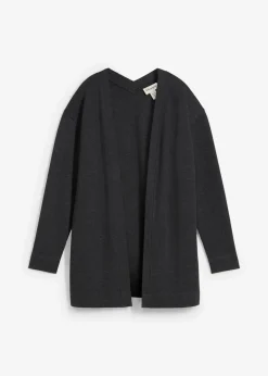 Damen bonprix Bekleidung·Blusen & Tuniken|Sweat|Long-Sweatjacke aus weichem Baumwoll-Mix