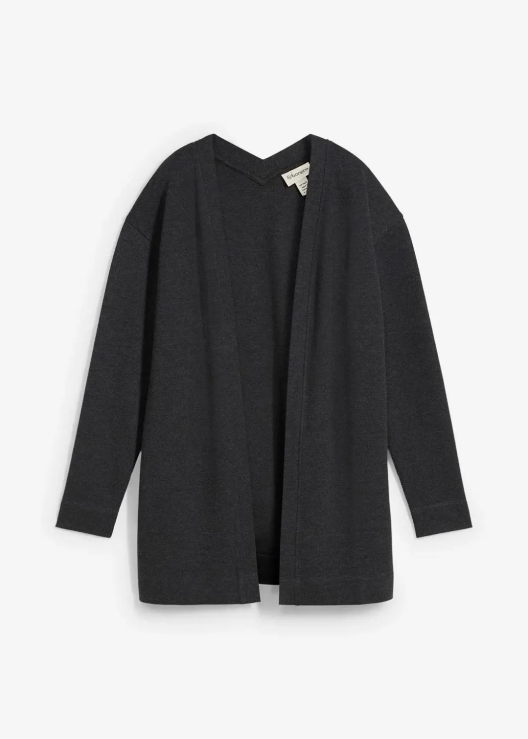 Damen bonprix Bekleidung·Blusen & Tuniken|Sweat|Long-Sweatjacke aus weichem Baumwoll-Mix