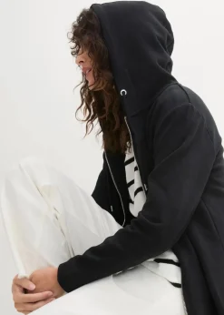 Clearance Long-Sweatjacke mit Reißverschlusstaschen Damen Bekleidung·Blusen & Tuniken|Sweat
