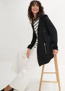 Clearance Long-Sweatjacke mit Reißverschlusstaschen Damen Bekleidung·Blusen & Tuniken|Sweat
