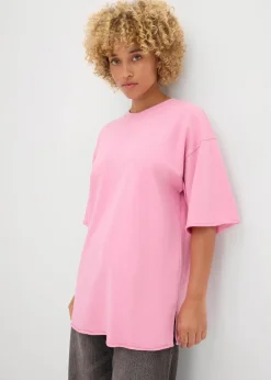 Hot Long-Sweatshirt aus reiner Baumwolle Damen Sweat|Zweiteiler & Sets