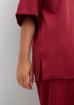 Damen bonprix Sweat|Zweiteiler & Sets|Long-Sweatshirt aus reiner Baumwolle