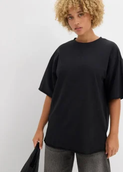 Damen bonprix Bekleidung·Blusen & Tuniken|Zweiteiler & Sets|Long-Sweatshirt aus reiner Baumwolle