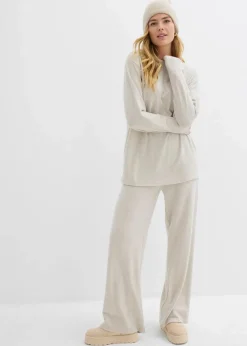 Online Long-Sweatshirt in Strickoptik Damen Bekleidung·Blusen & Tuniken|Zweiteiler & Sets