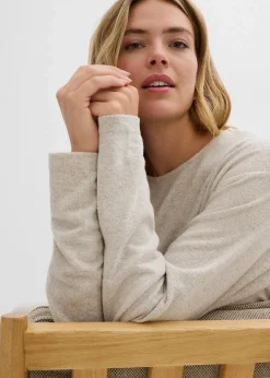 Online Long-Sweatshirt in Strickoptik Damen Bekleidung·Blusen & Tuniken|Zweiteiler & Sets
