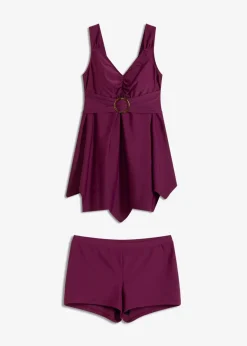 Damen bonprix Nachhaltigere Materialien|Bademode·Tankinis|Long-Tankini mit breiten Trägern (2-tlg.Set)