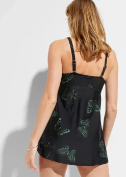 Damen bonprix Tankinis|Bademode·Tankinis|Long-Tankini mit V-Ausschnitt (2-tlg.Set)