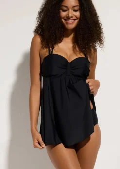 Online Long-Tankini mit verzierten Trägern (2-tlg.Set) Damen Große Cups D-F|Nachhaltigere Materialien