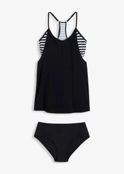 Long-Tankini (2-tlg. Set) im Lagenlook Damen Nachhaltigere Materialien|Bedeckende Bademode
