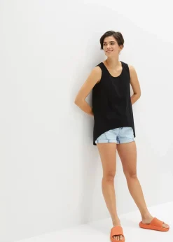 Damen bonprix Shirts & Tops|Nachhaltigere Materialien|Long-Top aus Bio-Baumwolle