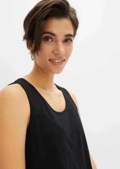 Damen bonprix Shirts & Tops|Nachhaltigere Materialien|Long-Top aus Bio-Baumwolle