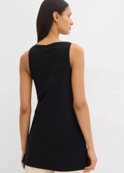 Sale Long-Top aus elastischem Baumwoll-Mix Damen Shirts & Tops