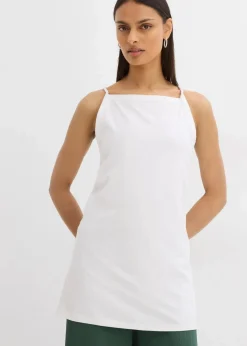 Clearance Long-Top aus elastischem Baumwoll-Mix Damen Shirts & Tops