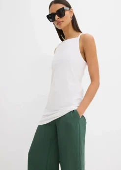 Clearance Long-Top aus elastischem Baumwoll-Mix Damen Shirts & Tops