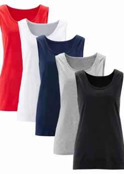 Clearance Long-Top aus reiner Baumwolle (5er Pack) Damen Shirts & Tops|Basics