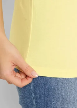 Damen bonprix Shirts & Tops|Basics|Long-Top aus reiner Baumwolle (5er Pack)