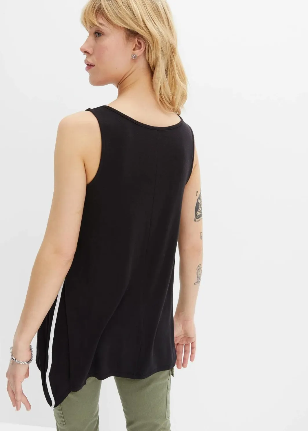 Damen bonprix Shirts & Tops|Nachhaltigere Materialien|Long-Top aus softer Viskose
