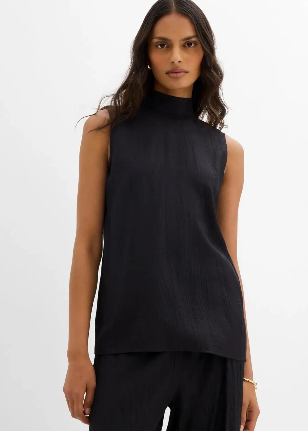 Clearance Long-Top aus strukturiertem Viskose-Mix Damen Zweiteiler & Sets|Shirts & Tops