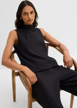 Clearance Long-Top aus strukturiertem Viskose-Mix Damen Zweiteiler & Sets|Shirts & Tops