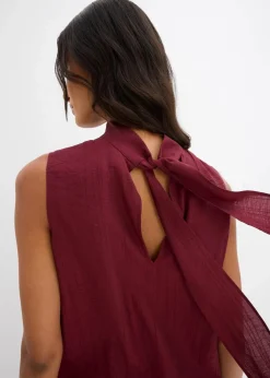 Damen bonprix Shirts & Tops|Zweiteiler & Sets|Long-Top aus strukturiertem Viskose-Mix
