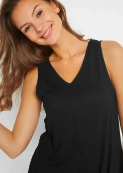 Damen bonprix Shirts & Tops|Long-Top aus Viskose-Mix