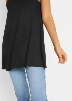 Damen bonprix Shirts & Tops|Long-Top aus Viskose-Mix