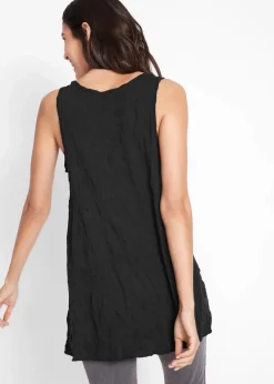 Damen bonprix Shirts & Tops|Long-Top mit Crash-Effekt