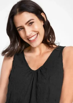 Damen bonprix Shirts & Tops|Long-Top mit Crash-Effekt