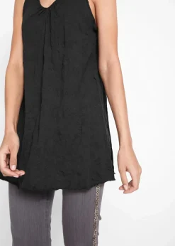 Damen bonprix Shirts & Tops|Long-Top mit Crash-Effekt
