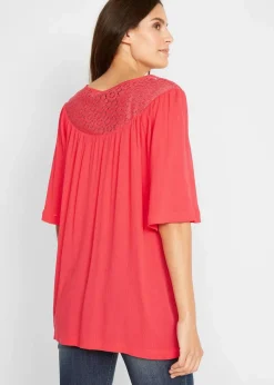 Damen bonprix Bekleidung·Jacken & Mäntel|Blusen & Tuniken|Long-Tunika aus Crinkle, halbarm