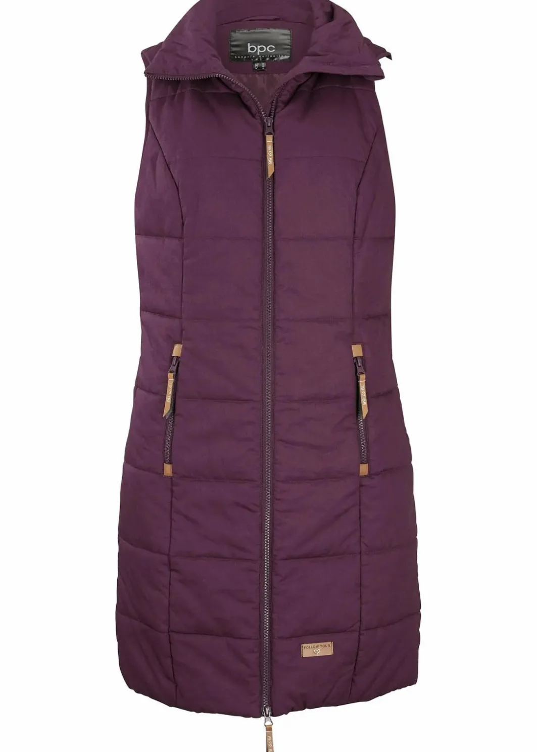 Damen bonprix Jacken & Mäntel|Bekleidung·Hosen|Longweste mit Stehkragen